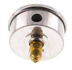 0..6 Bar (0..87 psi) Glycerin Pressure Gauge Rear Stainless steel/Brass 63 mm Class 1.6