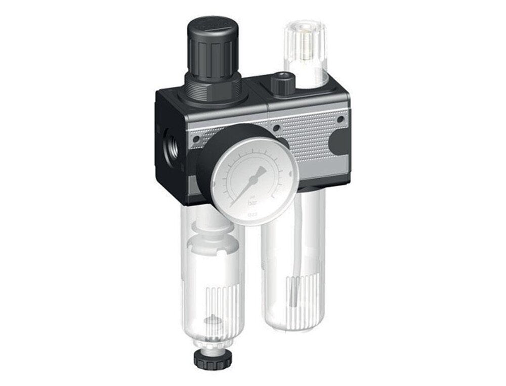 FRL 2-Part G1/4'' 1200 l/min 0.2-6.0bar/3-87psi Semi-Auto Metal Multifix 1