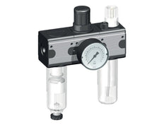 FRL 3-Part G3/8'' 1200 l/min 0.5-10.0bar/7-145psi Semi-Auto Polycarbonate Multifix 1