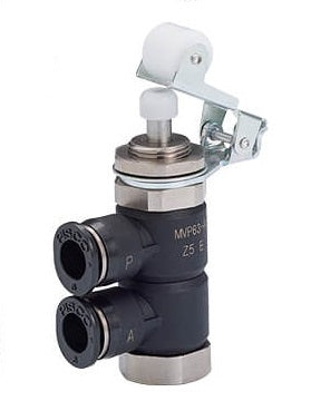 4mm Normally Closed Panel Mount Roller Type 2-Way Mechanical Valve