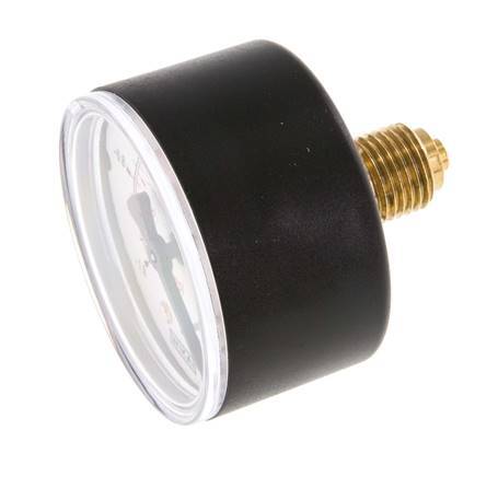 -1..0 Bar (-15..0 psi) Pressure Gauge Rear Plastic/Brass 50 mm Class 2.5