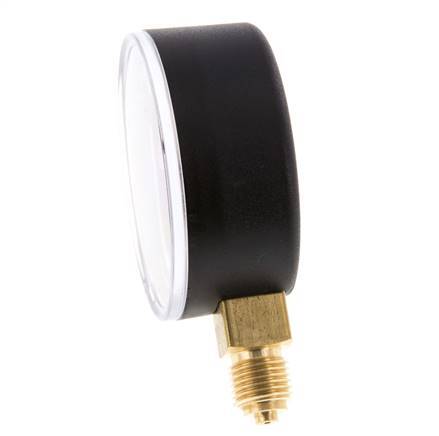 -1..0 Bar (-15..0 psi) Pressure Gauge Below Plastic/Brass 63 mm Class 2.5