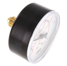 -1..3 Bar (-15..44 psi) Pressure Gauge Rear Plastic/Brass 63 mm Class 2.5
