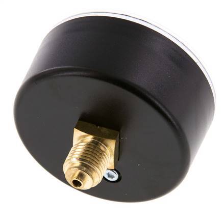 -1..9 Bar (-15..131 psi) Pressure Gauge Rear Plastic/Brass 63 mm Class 2.5