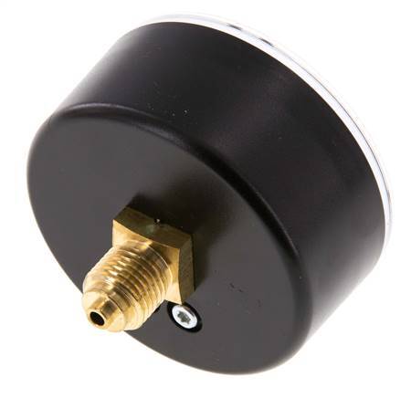 0..0.6 Bar (0..9 psi) Pressure Gauge Rear Plastic/Brass 63 mm Class 2.5