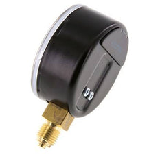 0..0.6 Bar (0..9 psi) Pressure Gauge Below Steel/Brass 63 mm Class 1.6