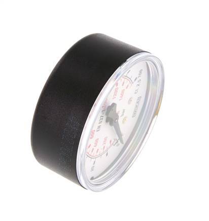 0..100 Bar (0..1450 psi) Pressure Gauge Below Plastic/Brass 63 mm Class 2.5