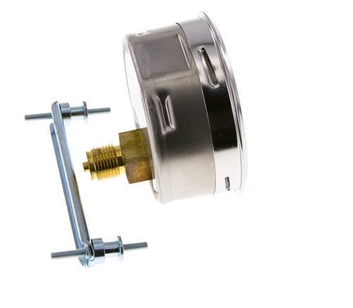 0..10 Bar (0..145 psi) Panel Mount Pressure Gauge Steel/Brass 100 mm Class 1.0 (Bracket)
