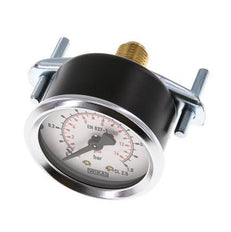 0..1 Bar (0..15 psi) Panel Mount Pressure Gauge Steel/Brass 50 mm Class 2.5 (Bracket)