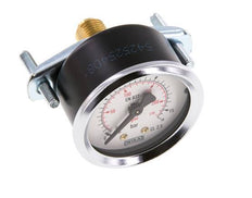0..16 Bar (0..232 psi) Panel Mount Pressure Gauge Steel/Brass 50 mm Class 2.5 (Bracket)
