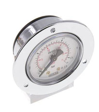 0..1.6 Bar (0..23 psi) Panel Mount Pressure Gauge Steel/Brass 50 mm Class 2.5 (Front Panel)