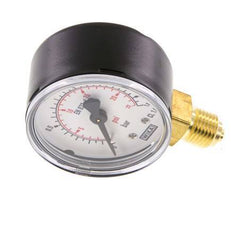 0..1.6 Bar (0..23 psi) Pressure Gauge Below Steel/Brass 50 mm Class 1.6