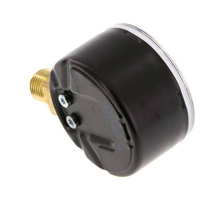 0..1.6 Bar (0..23 psi) Pressure Gauge Below Steel/Brass 50 mm Class 1.6