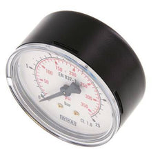 0..25 Bar (0..363 psi) Pressure Gauge Rear Steel/Brass 63 mm Class 1.6