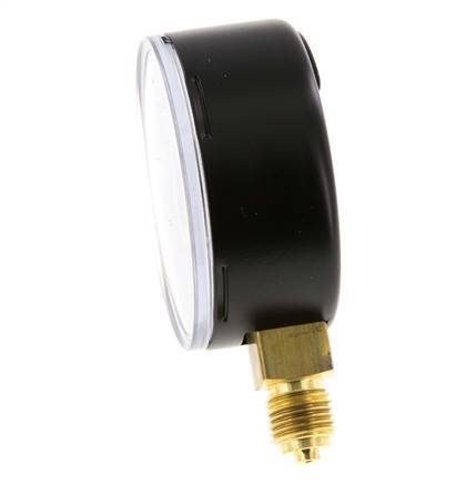 0..25 Bar (0..363 psi) Pressure Gauge Below Steel/Brass 63 mm Class 1.6