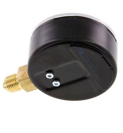 0..315 Bar (0..4569 psi) Pressure Gauge Below Steel/Brass 63 mm Class 1.6