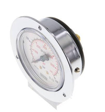 0..400 Bar (0..5802 psi) Panel Mount Pressure Gauge Steel/Brass 63 mm Class 2.5 (Front Panel)