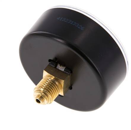 0..40 Bar (0..580 psi) Pressure Gauge Rear Plastic/Brass 63 mm Class 2.5