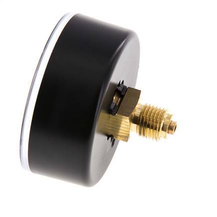 0..4 Bar (0..58 psi) Pressure Gauge Rear Plastic/Brass 63 mm Class 2.5