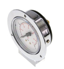 0..4 Bar (0..58 psi) Panel Mount Pressure Gauge Steel/Brass 63 mm Class 2.5 (Front Panel)