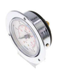 0..60 Bar (0..870 psi) Panel Mount Pressure Gauge Steel/Brass 63 mm Class 2.5 (Front Panel)