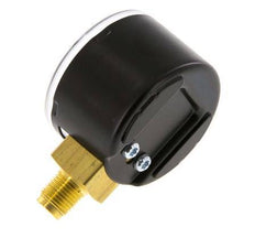 0..6 Bar (0..87 psi) Pressure Gauge Below Steel/Brass 40 mm Class 1.6