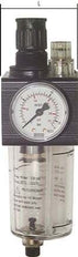 FRL G1'' 3400 l/min 0.5-16.0bar/7-232psi (Externally Fitted Drain Valve) Polycarbonate Combo 2