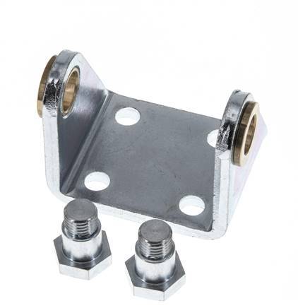 Swivel Fixation for 50 mm Round Cylinder Zinc plated steel