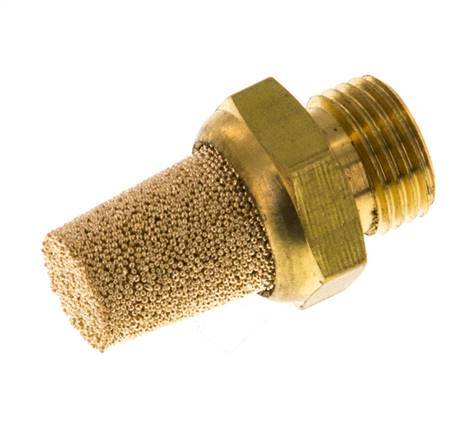 G1/8'' Sintered Bronze Pneumatic Muffler Brass Connection [5 Pieces]