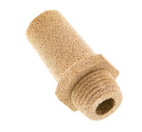 G1/4'' Sintered Bronze Pneumatic Muffler Hexagonal Fitting [2 Pieces]