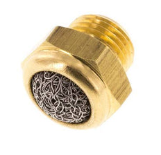 G1/8'' Brass Compact Pneumatic Muffler 1.4301 Wire Mesh [5 Pieces]