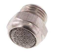 G1/4'' Stainless Steel Compact Pneumatic Muffler 1.4301 Wire Mesh
