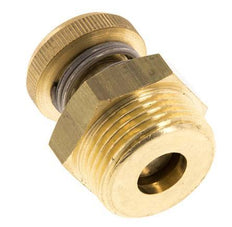 G1'' Brass Flow Control Muffler With Knurled Screw