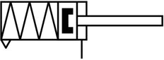 Festo Compact Cylinder 32mm Bore 25mm Stroke Single Acting - 157230