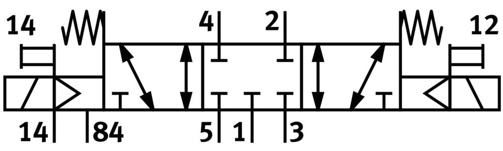 Festo 5/3 NC Air Solenoid Valve M5 210l/min - 573395