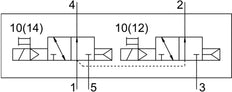 Festo 2x3/2 NO Monostable Air Solenoid Valve M7 170 - 190l/min - 566472