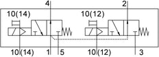 Festo 2x3/2 NO Monostable Air Solenoid Valve G1/4 1000l/min - 8035203