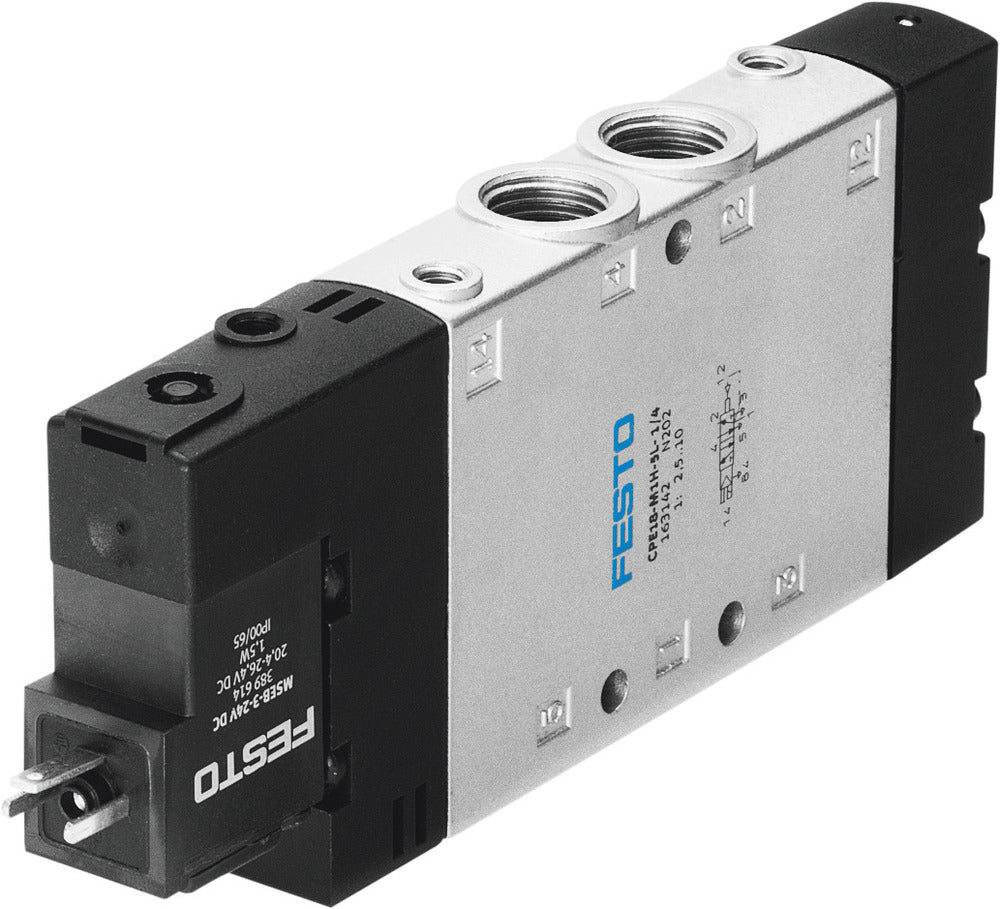 Festo 5/2 Monostable Air Solenoid Valve G1/4 1500l/min - 163142