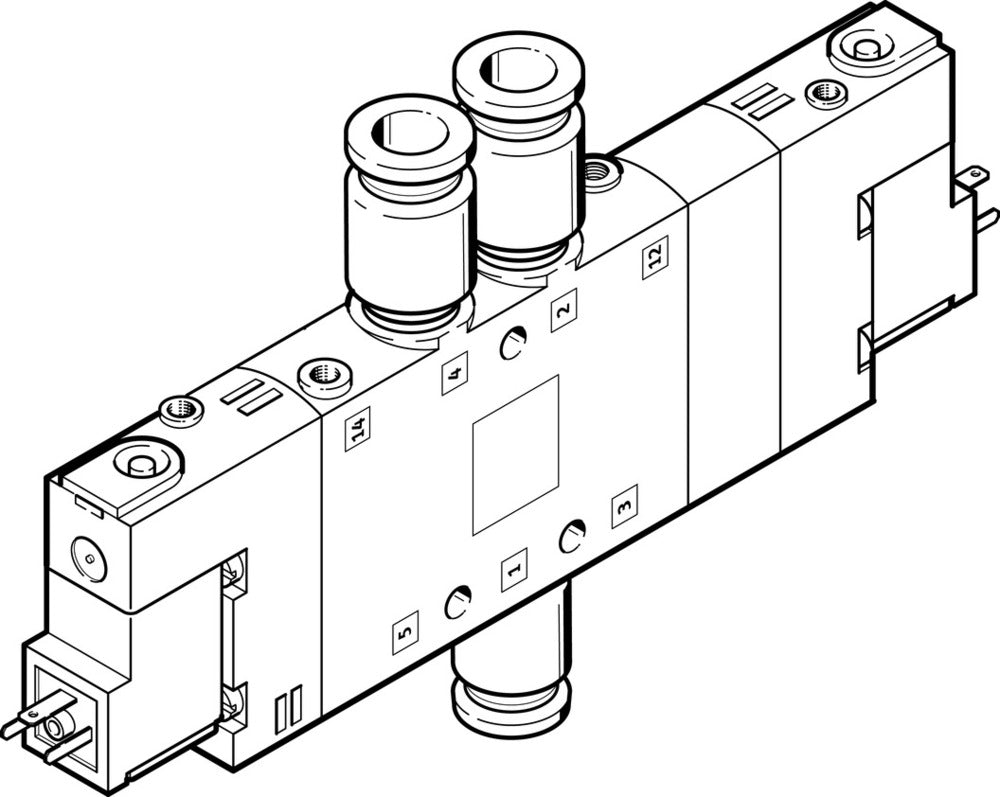 Festo 5/3 Exhausted Air Solenoid Valve QS-10 1000l/min - 170297