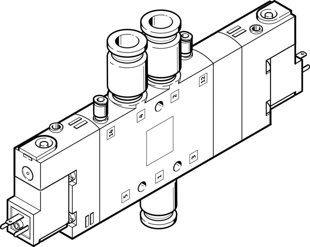 Festo 5/3 Pressurized Air Solenoid Valve QS-8 780l/min - 170294