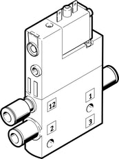 Festo 3/2 NC Monostable Air Solenoid Valve QS-8 810l/min - 196890