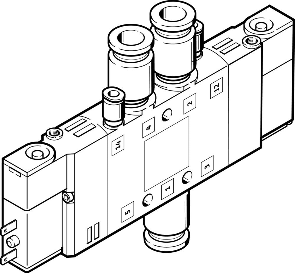 Festo 5/2 Bistable Air Solenoid Valve QS-8 680l/min - 196910