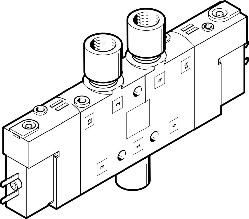 Festo 5/3 Pressurized Air Solenoid Valve M5 180l/min - 533164