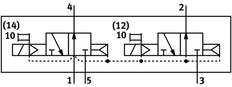 Festo 2x3/2 NO Monostable Air Solenoid Valve Size 26mm ISO 15407-1 900l/min - 547210