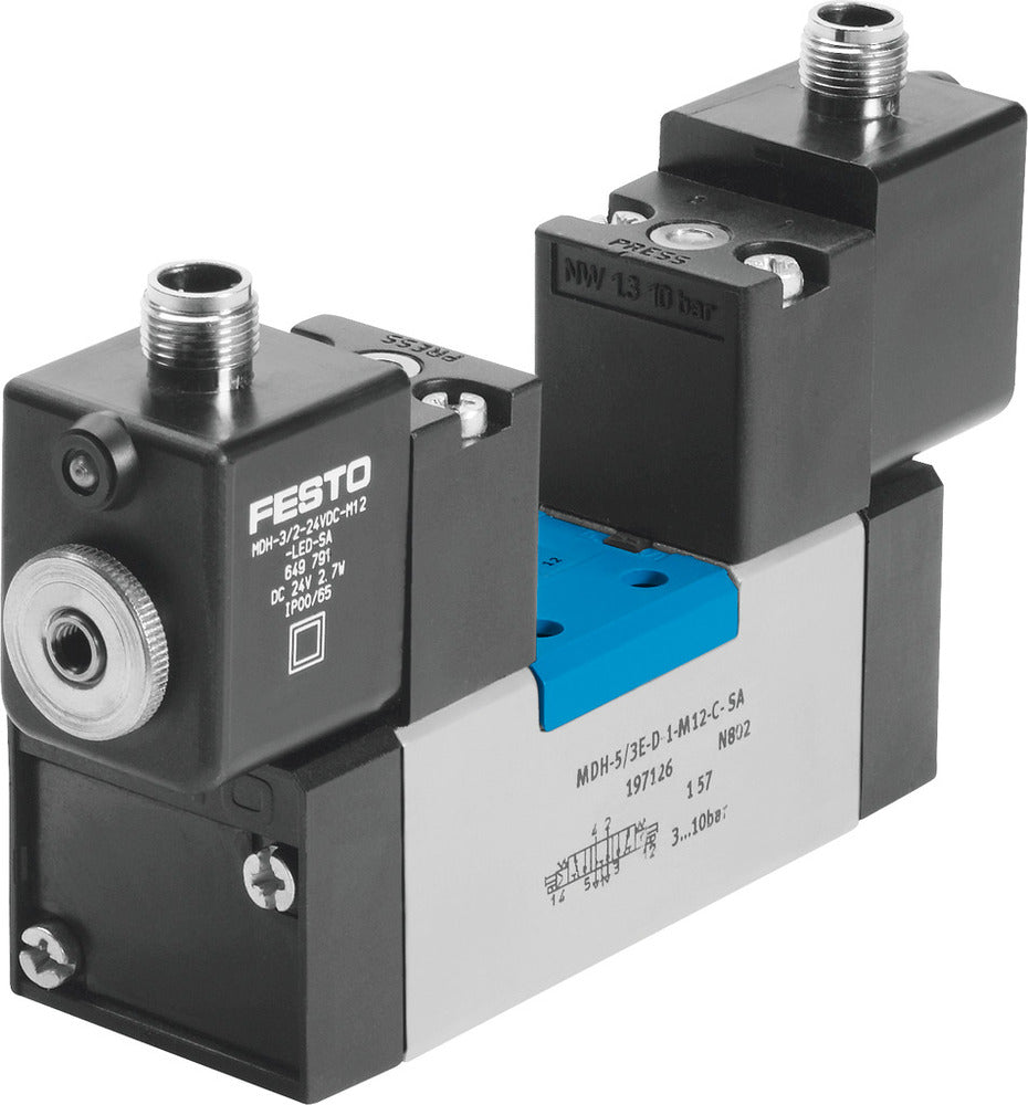 Festo 5/3 Pressurized Air Solenoid Valve Size 2 ISO 5599-1 2300l/min - 533006