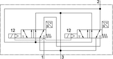 Festo 3/2 NC Monostable Control Block G1/4 1050l/min 3 - 10bar/44 - 145psi - 574012