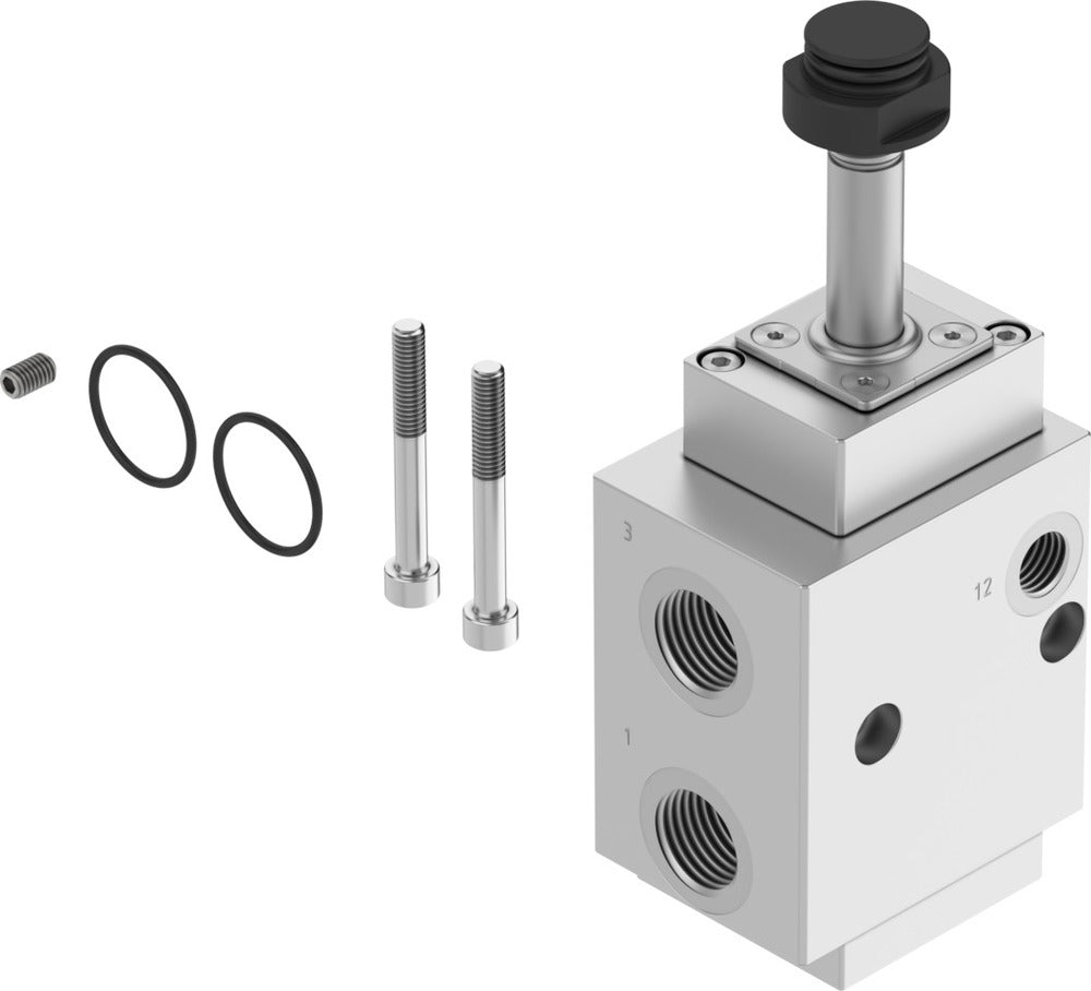 Festo 3/2 NC Monostable Pneumatic Valve G1/2 2108l/min 2 - 8bar/2 - 116psi - 4527269