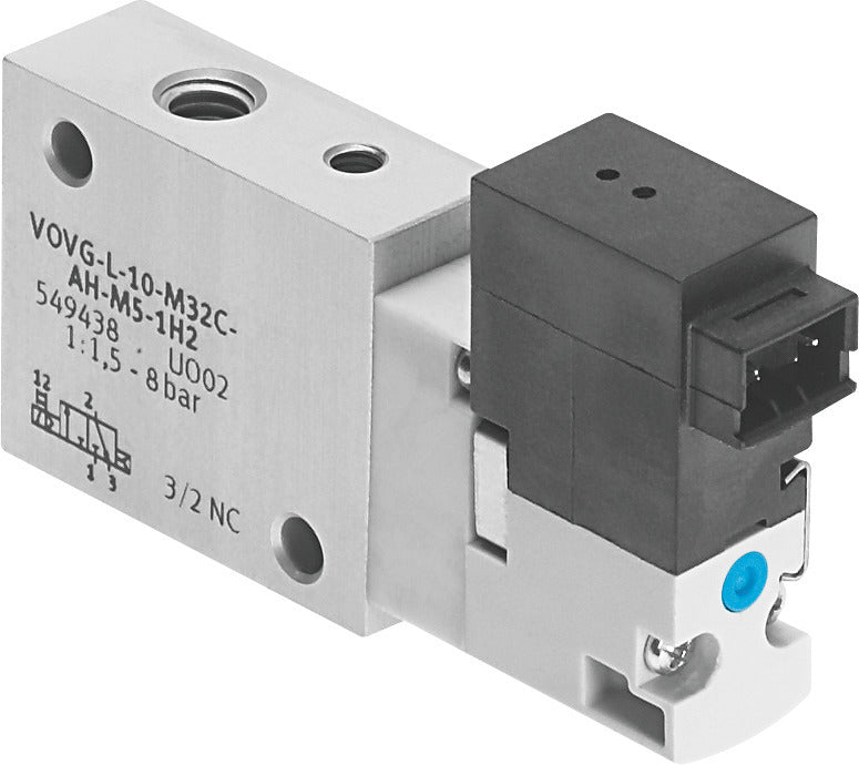 Festo 3/2 NC Monostable Air Solenoid Valve M5 200l/min 2 - 8bar/2 - 116psi - 560697
