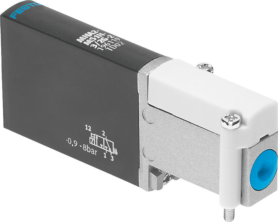 Festo 3/2 NO Monostable Air Solenoid Valve Sub-base 100l/min -0.9 - 8bar/-13 - 116psi - 196139