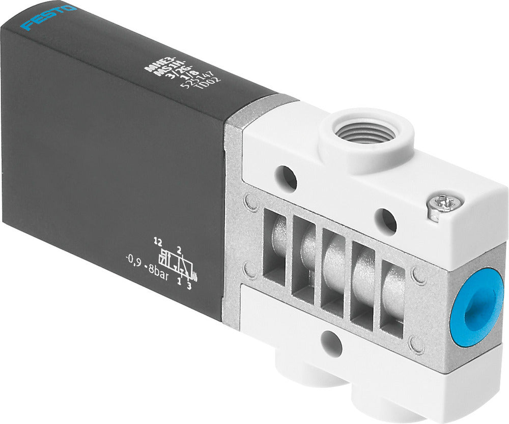 Festo 3/2 NC Monostable Air Solenoid Valve G1/8 200l/min -0.9 - 8bar/-13 - 116psi - 525147